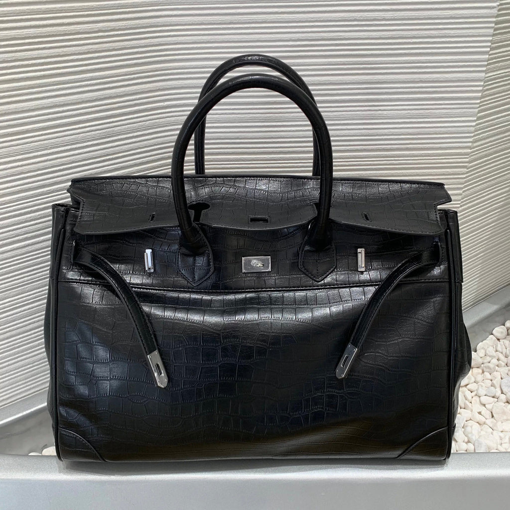 The Ultimate Black Croc Weekender 50
