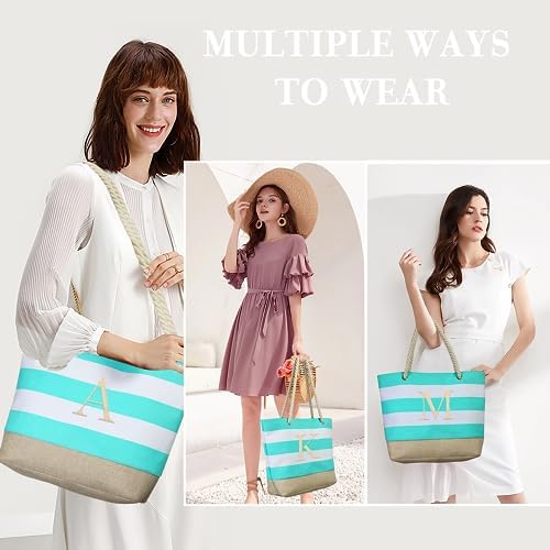 YOOLIFE Beach Bags for Women - Travel Canvas Beach Tote, Pool Waterproof Bag, Travel Essentials, Gifts for Women Birthday|B0C9DKZT94