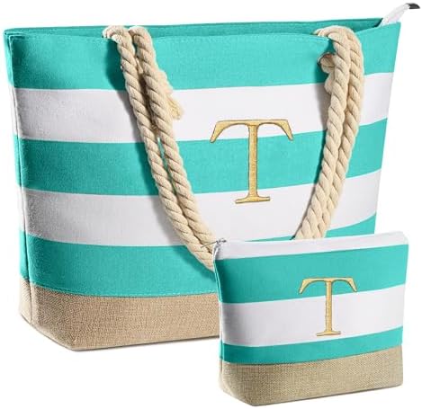 YOOLIFE Beach Bags for Women - Travel Canvas Beach Tote, Pool Waterproof Bag, Travel Essentials, Gifts for Women Birthday|B0C9DKZT94
