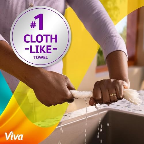 Viva Signature Cloth Paper Towels, Task Size, 2 Family Triple Rolls, 141 Sheets per Roll (Packaging May Vary)|B0G22HTXCG