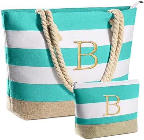 YOOLIFE Beach Bags for Women - Travel Canvas Beach Tote, Pool Waterproof Bag, Travel Essentials, Gifts for Women Birthday|B0C9DKZT94