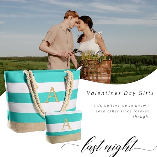 YOOLIFE Beach Bags for Women - Travel Canvas Beach Tote, Pool Waterproof Bag, Travel Essentials, Gifts for Women Birthday|B0C9DKZT94