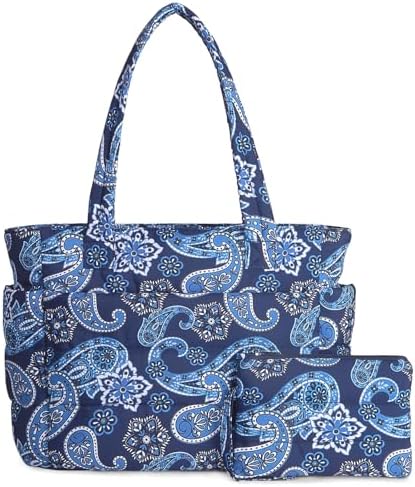 TOPDesign Puffer Tote Bag for Women, Lightweight Puffy Handbag with Compartments, Quilted Shoulder Bag for Work, Travel, Gym|B0DQCS2DTD