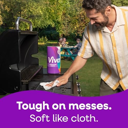 Viva Signature Cloth Paper Towels, Task Size, 2 Family Triple Rolls, 141 Sheets per Roll (Packaging May Vary)|B0G22HTXCG