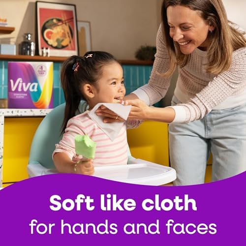 Viva Signature Cloth Paper Towels, Task Size, 2 Family Triple Rolls, 141 Sheets per Roll (Packaging May Vary)|B0G22HTXCG