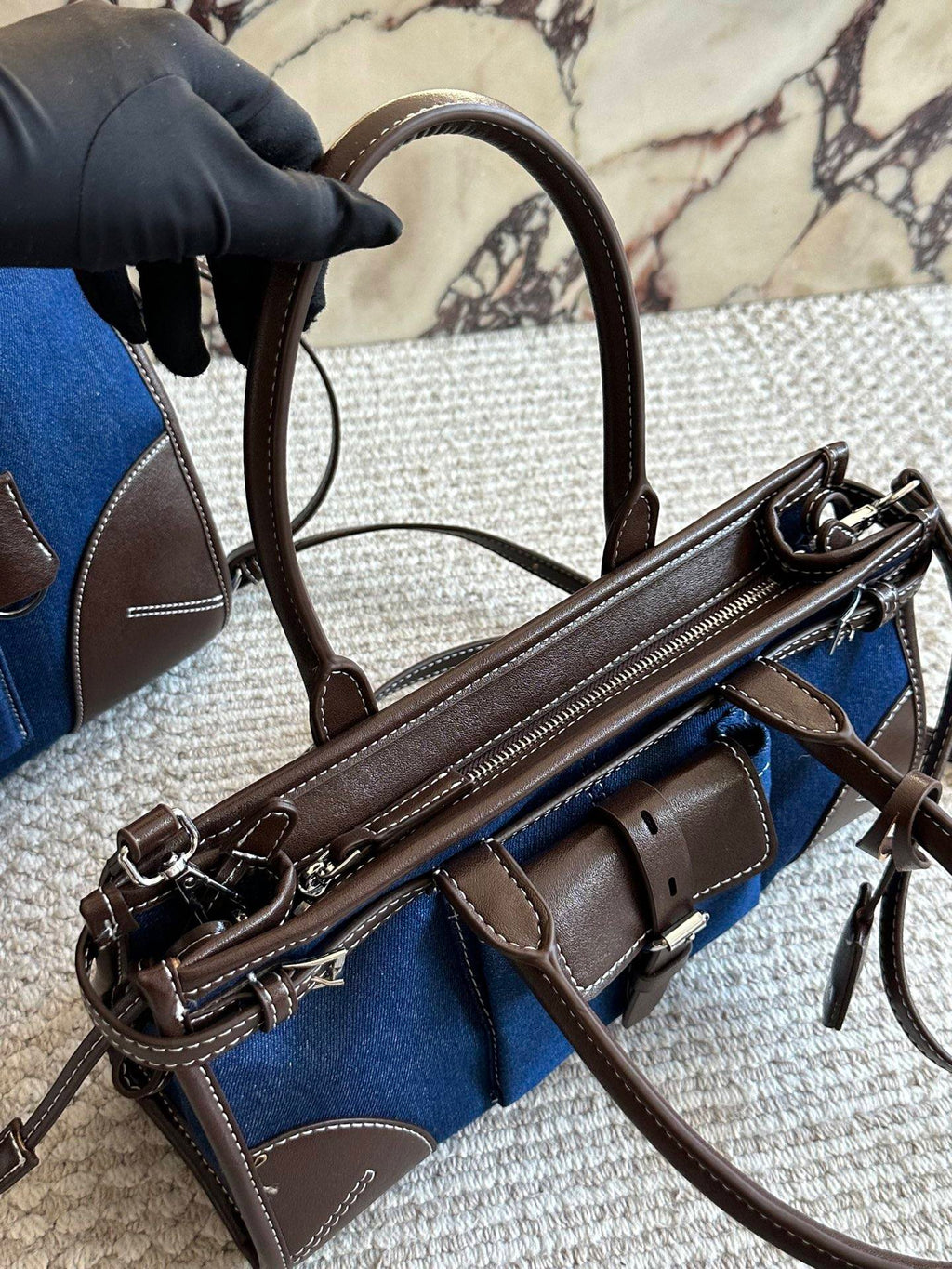 LUXE DENIM SIGNATURE TOTE