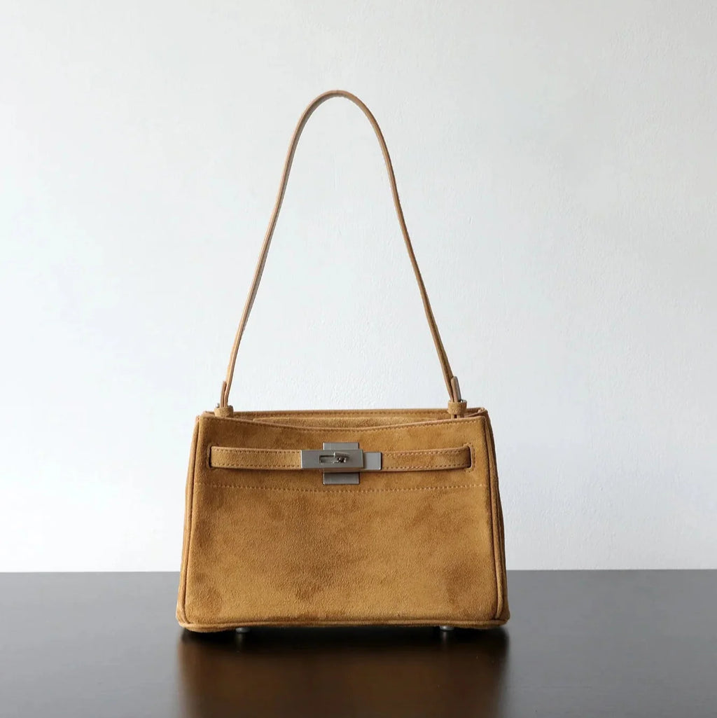 Premium Lambskin Suede Shoulder & Crossbody Bag