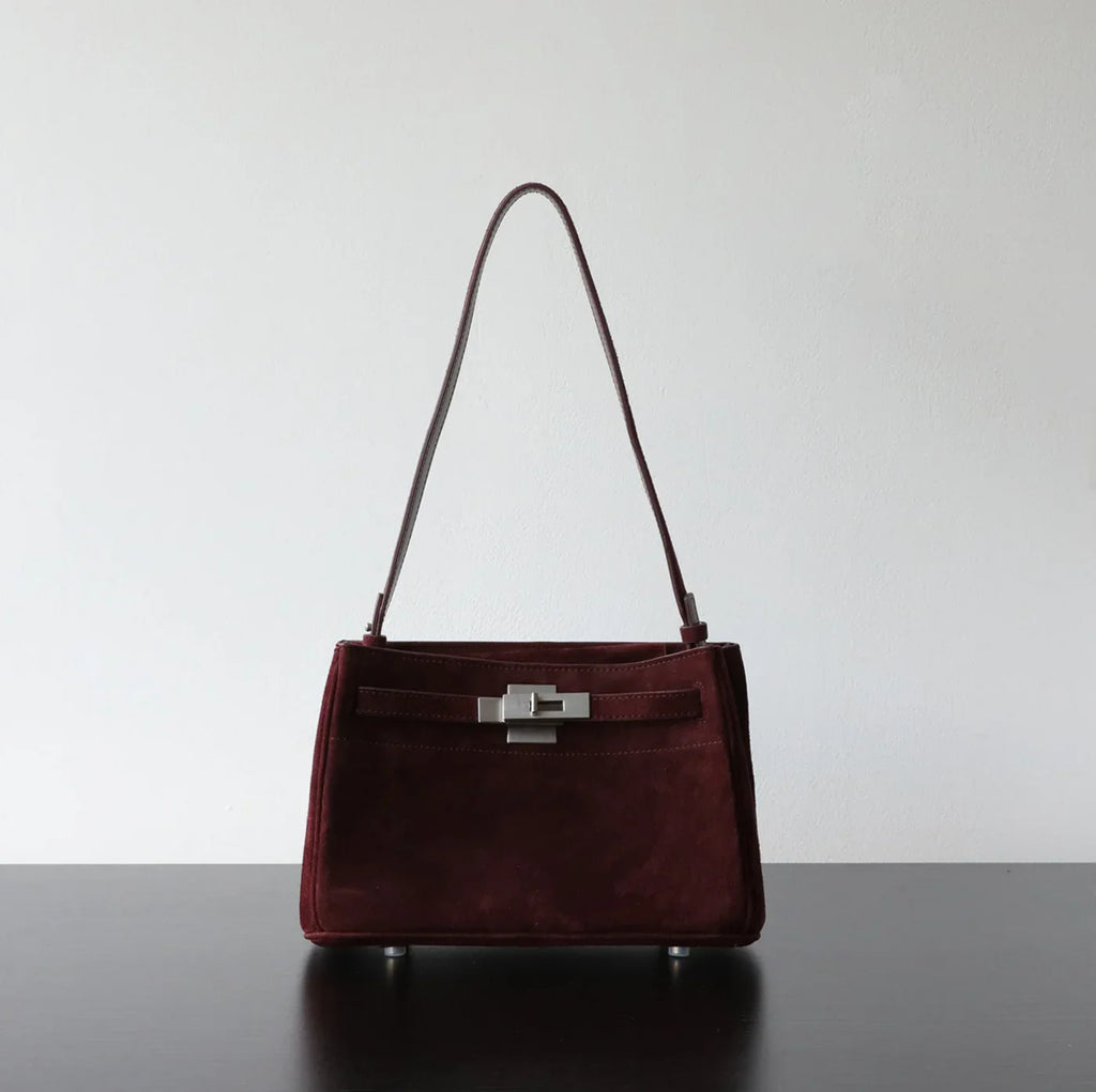 Premium Lambskin Suede Shoulder & Crossbody Bag