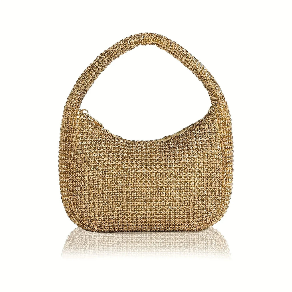 Sparkly Rhinestone Mini Hobo Bag
