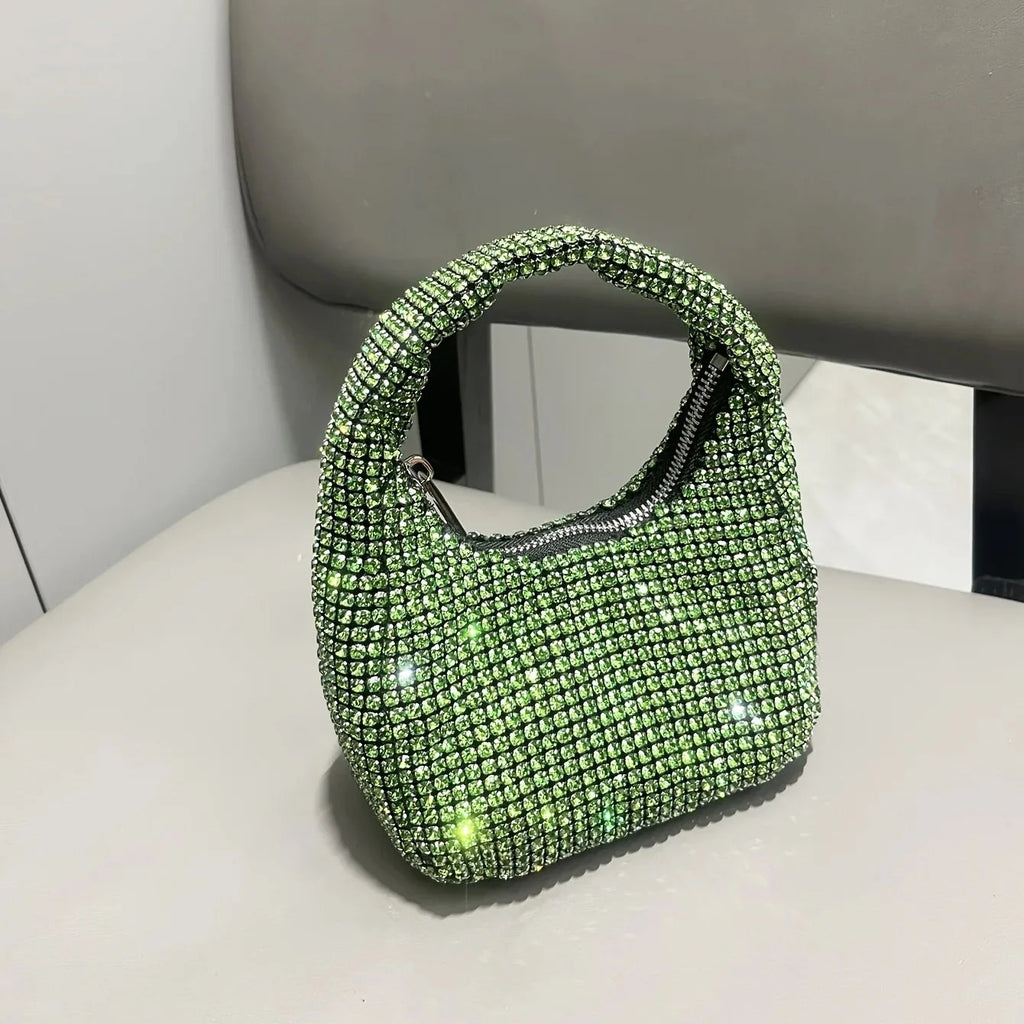 Sparkly Rhinestone Mini Hobo Bag