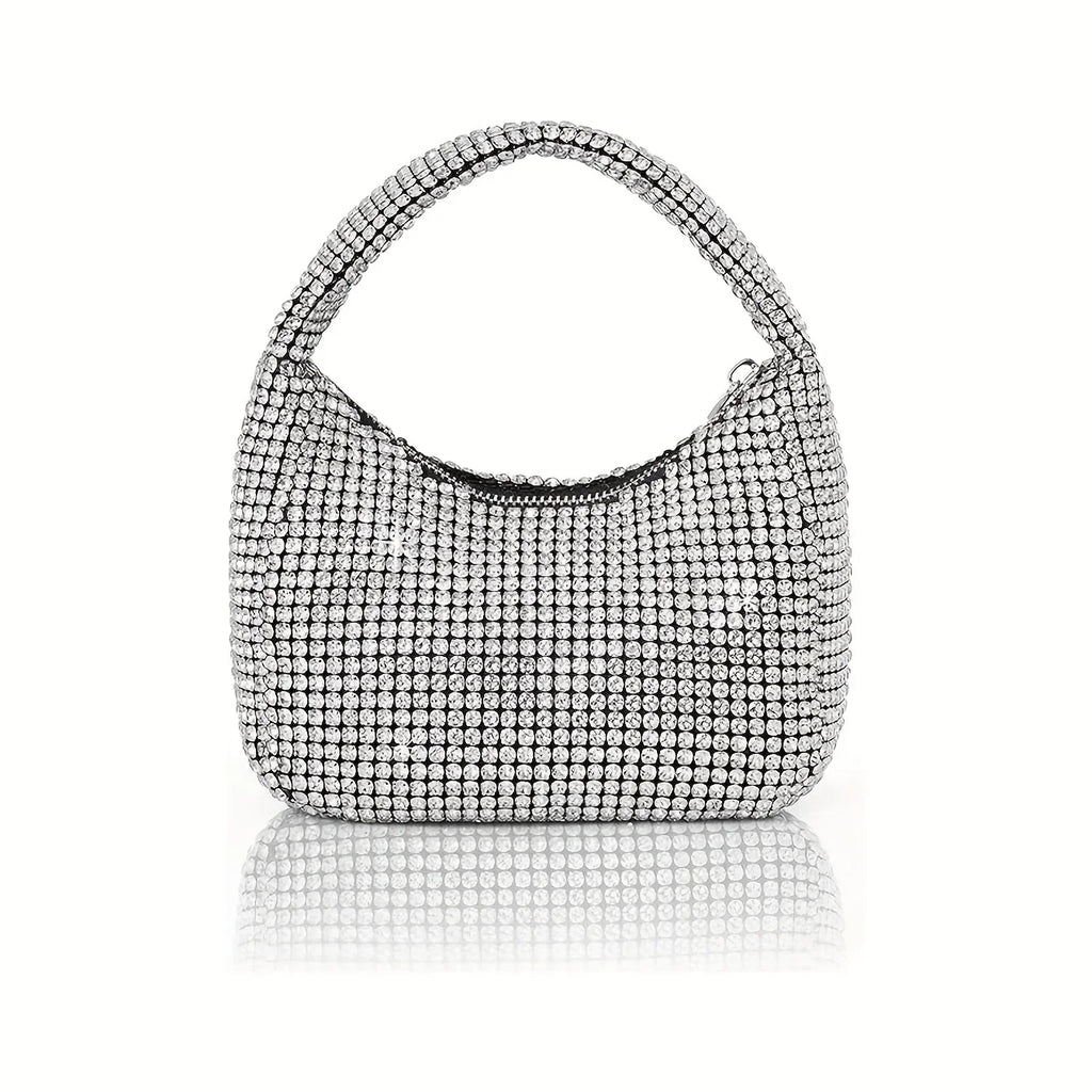 Sparkly Rhinestone Mini Hobo Bag