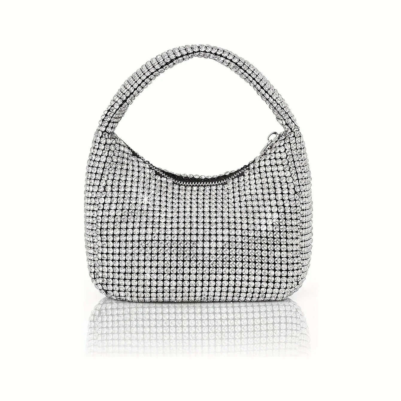 Sparkly Rhinestone Mini Hobo Bag