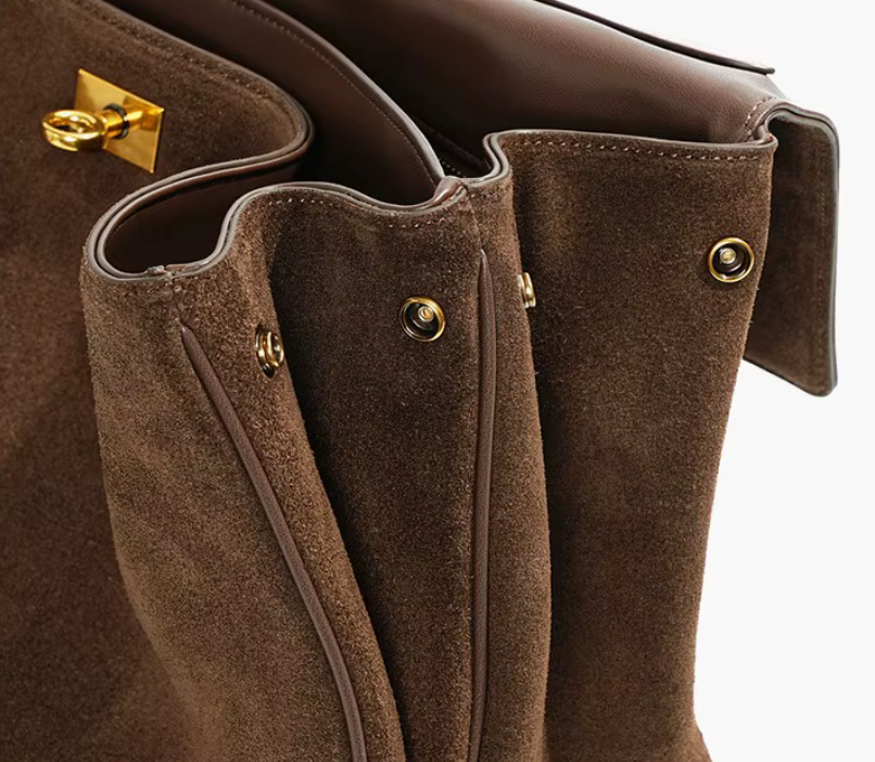 Suede Cowhide Shoulder Bag