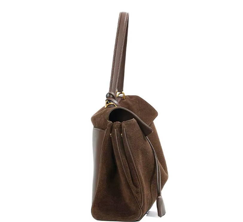 Suede Cowhide Shoulder Bag
