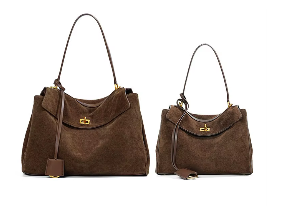 Suede Cowhide Shoulder Bag