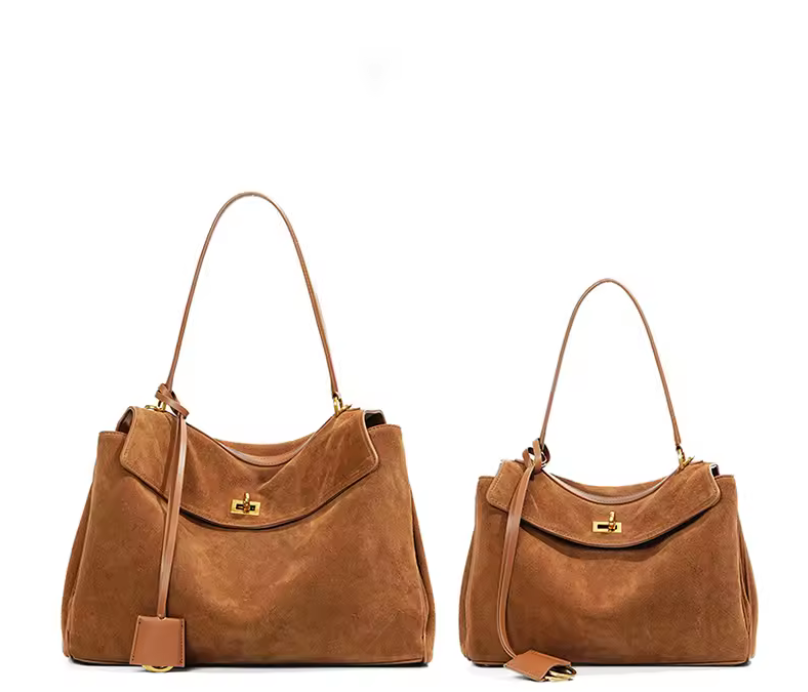 Suede Cowhide Shoulder Bag