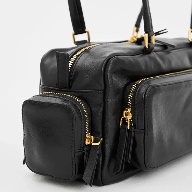 Classic Cowhide Shoulder Bag